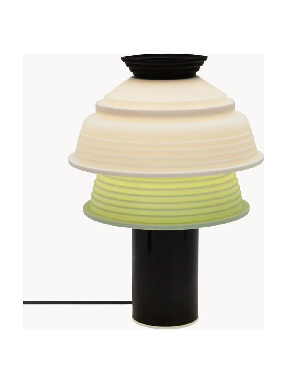 Petite lampe à poser TL4, Noir, blanc, vert clair, Ø 26 x haut. 25 cm