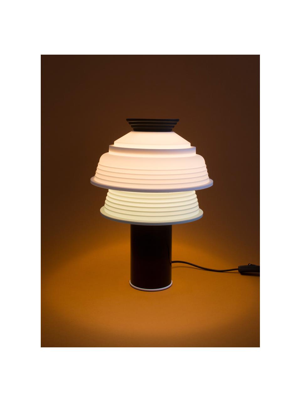 Malá stolová lampa TL4, Čierna, biela, svetlozelená, Ø 26 x V 25 cm