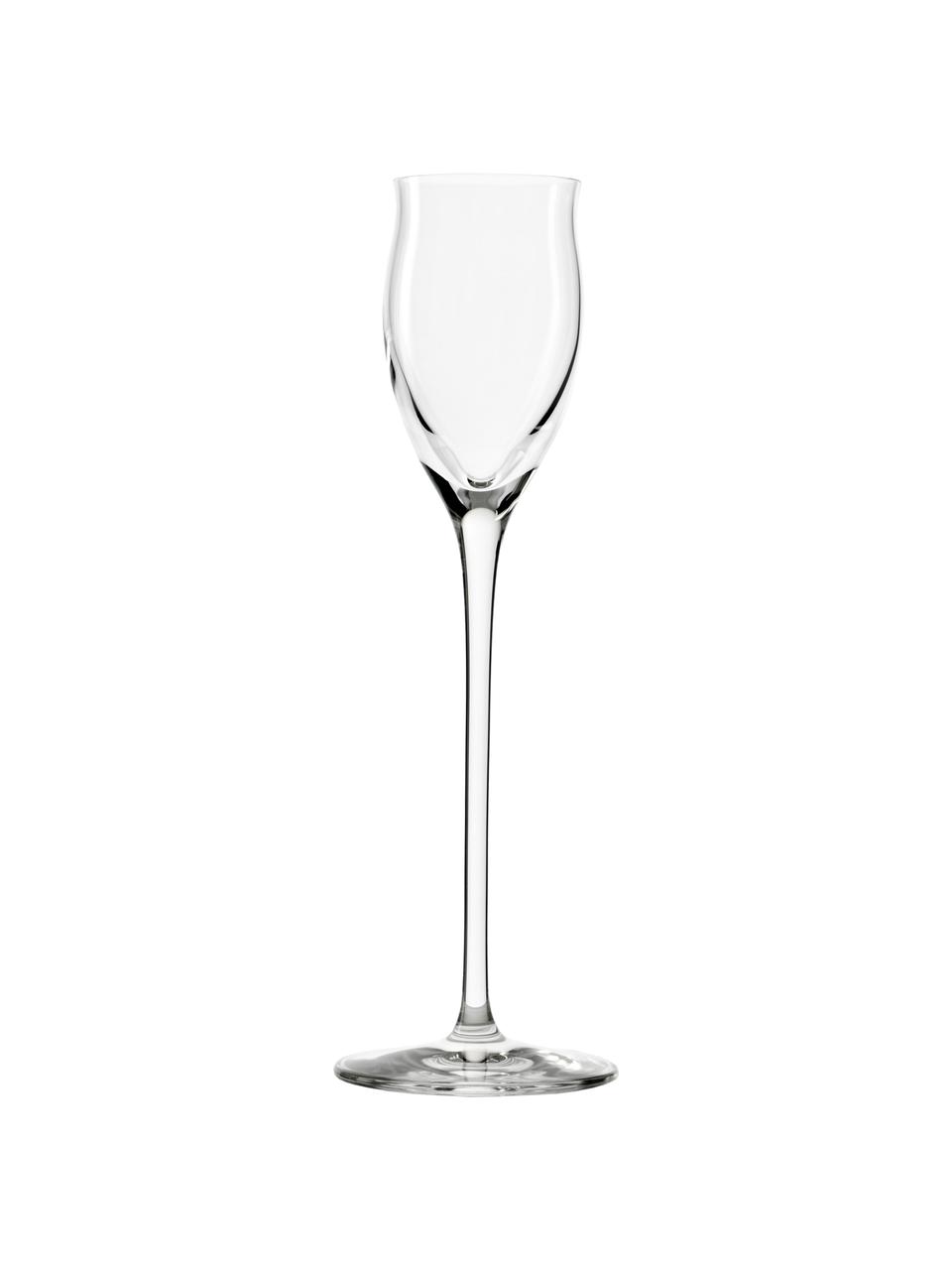 Copas de licor de cristal Quatrophil, 6 uds., Cristal, Transparente, Ø 6 x Al 20 cm, 65 ml