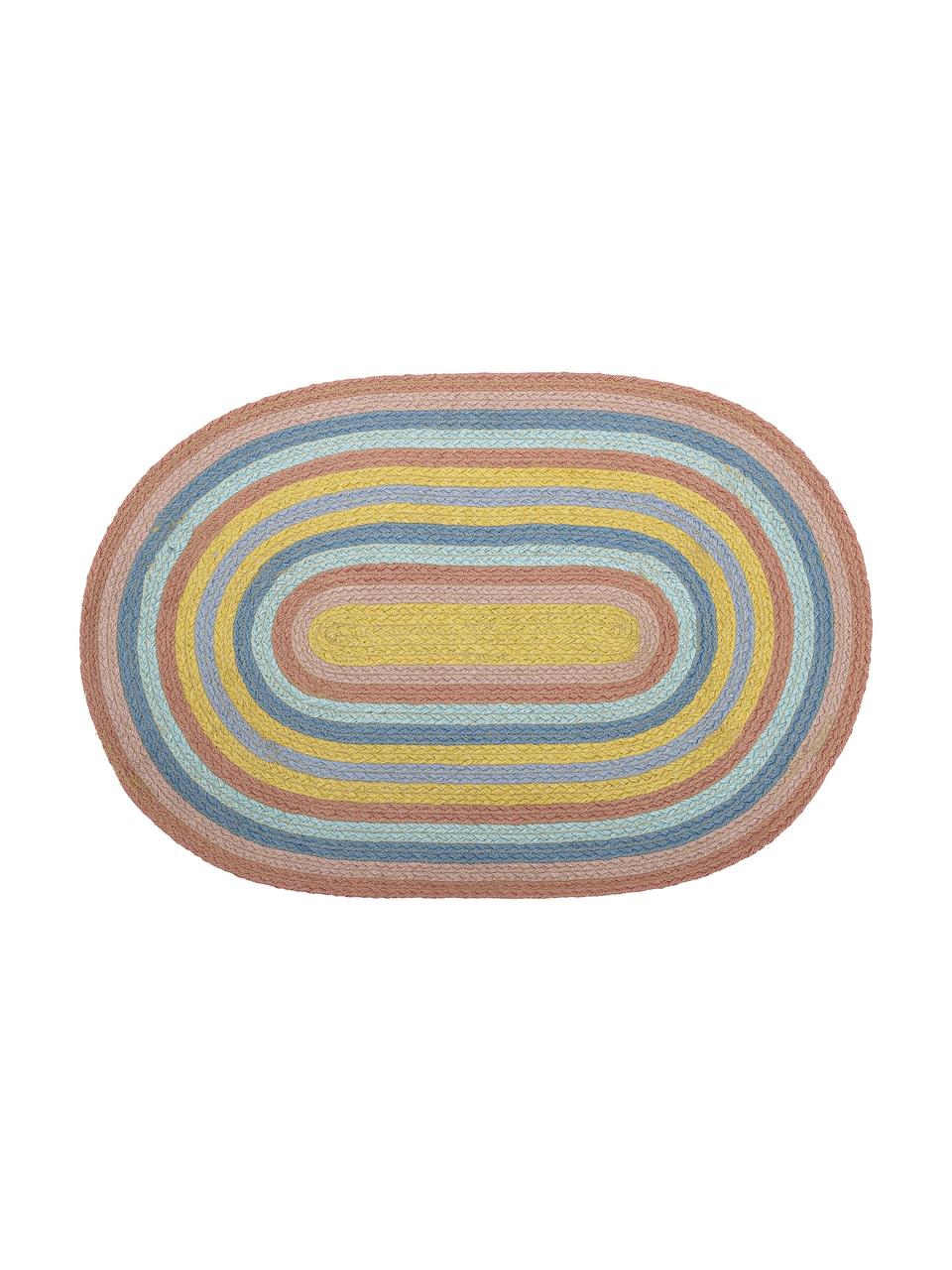Ovaler Teppich Ralia aus Jute, 100 % Jute, Bunt, L 75 x B 50 cm