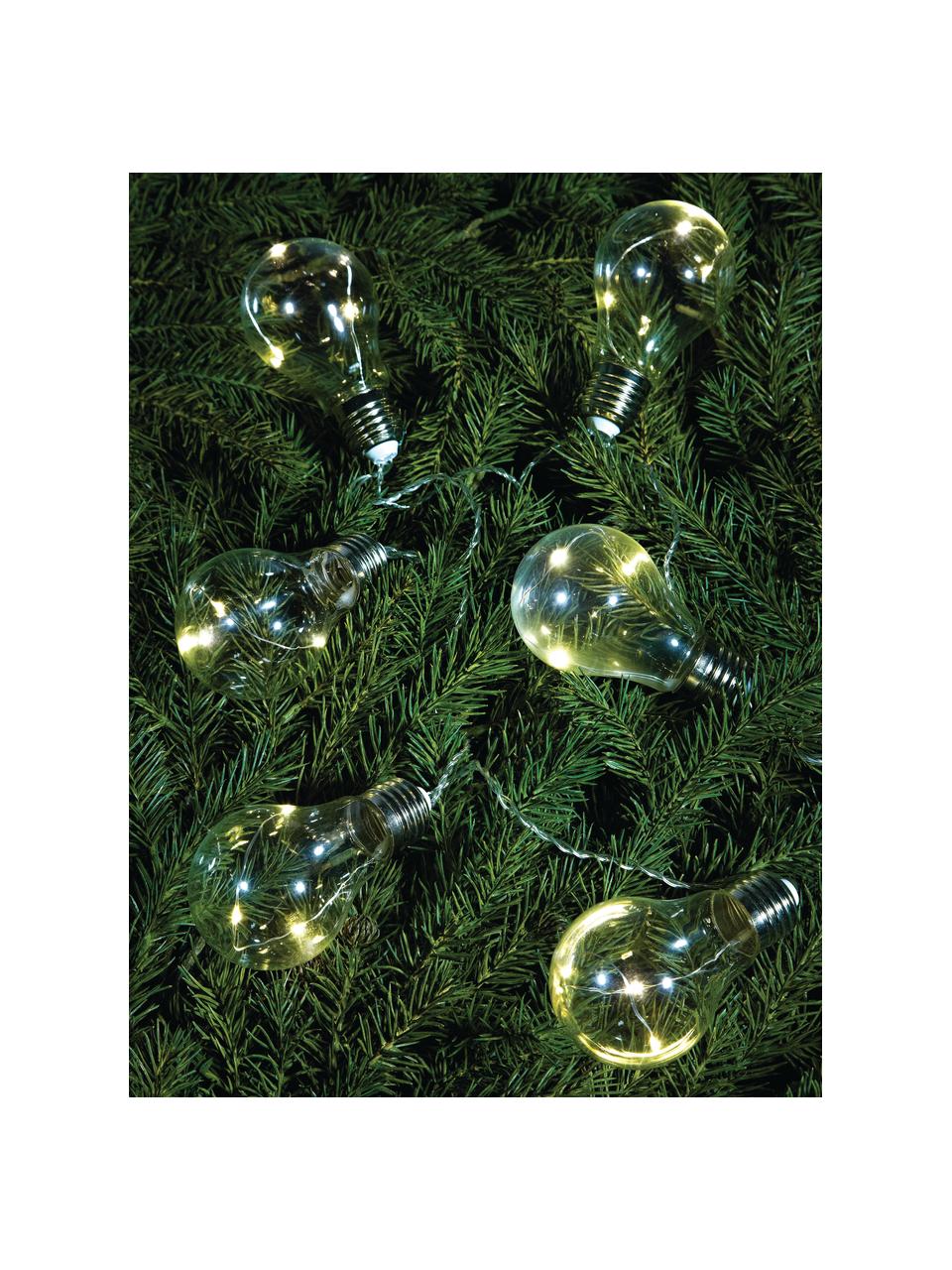 LED-Lichterkette Glöd, Glas, Metall, Transparent, Stahl, L 200 cm