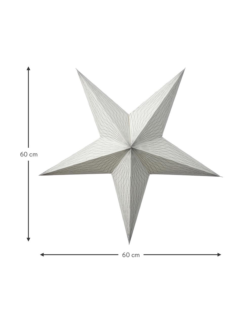 Papírová hvězda Icilisse, Papír, Stříbrná, Š 40 cm, V 40 cm