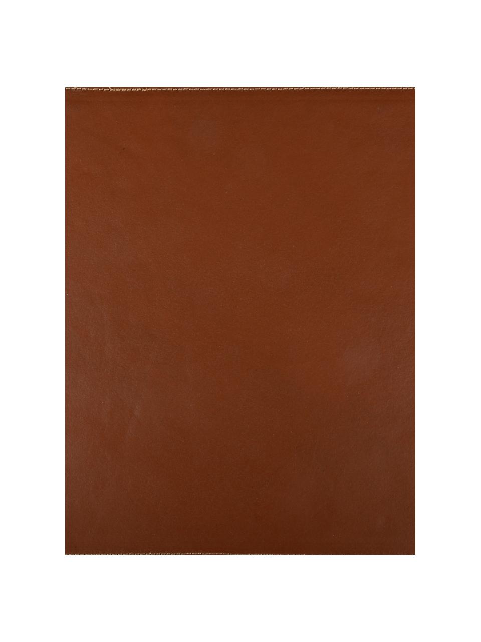 Leren placemat Buffalo, Buffelleer, Cognackleurig, 30 x 45 cm