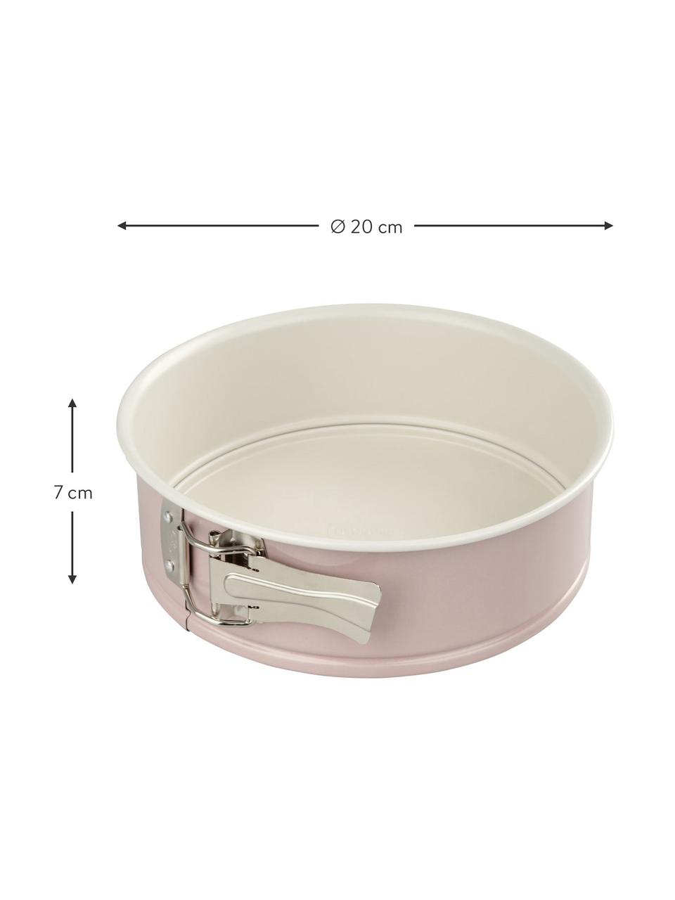 Forma na pečení s nepřilnavou vrstvou Rosalie, Ocel s keramikou vyztuženou nepřilnavou vrstvou, Růžová, krémová, Ø 20 cm, V 7 cm