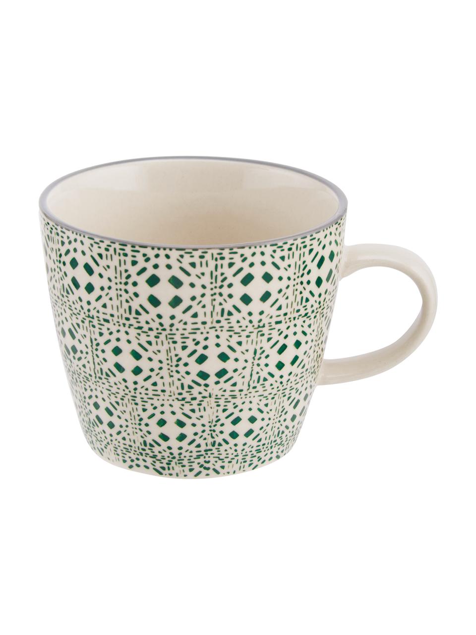 Komplet kubków Karine, 4 elem., Kamionka, Wielobarwny, we wzór, Ø 10 x W 8 cm, 300 ml