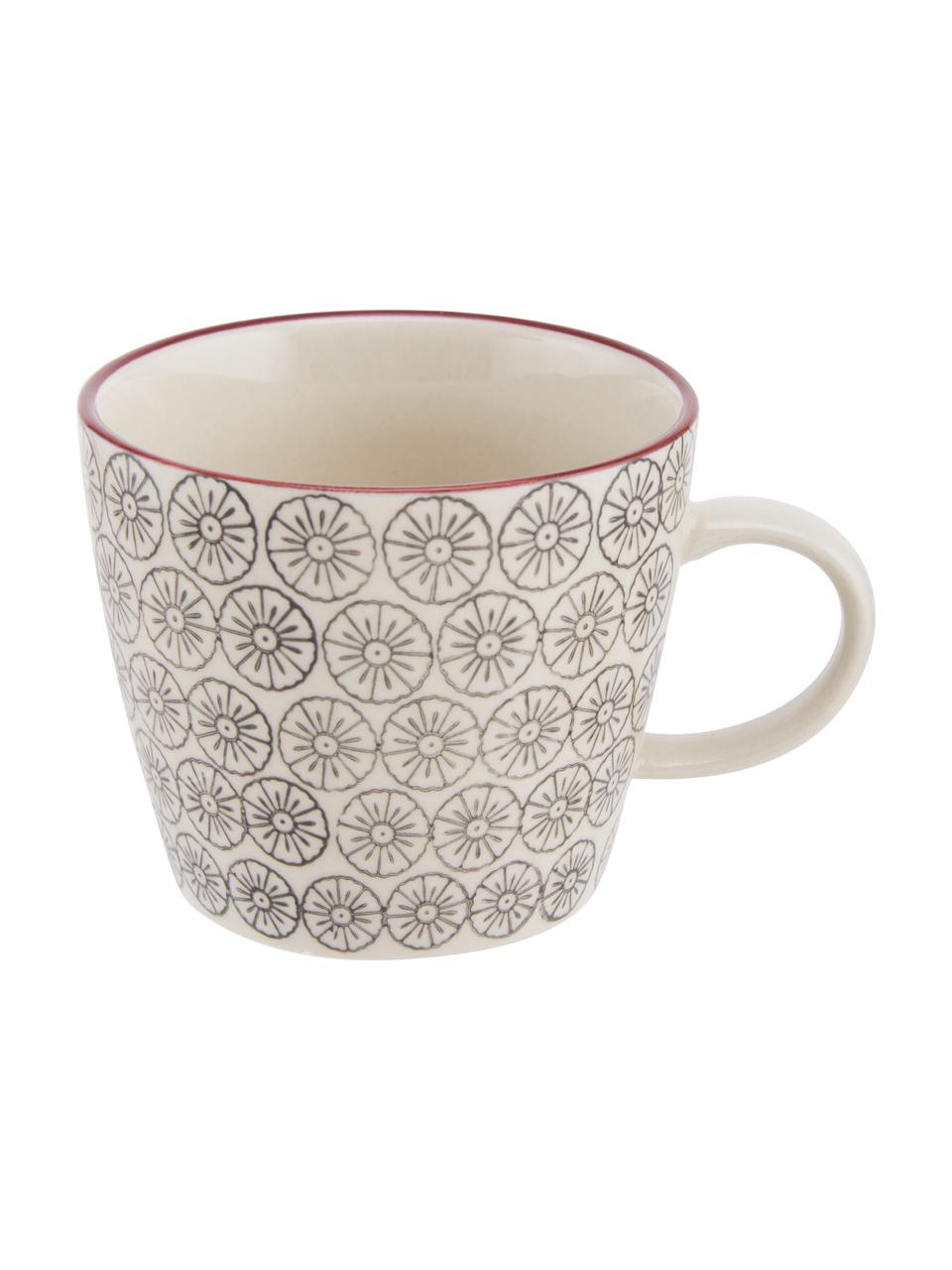 Komplet kubków Karine, 4 elem., Kamionka, Wielobarwny, we wzór, Ø 10 x W 8 cm, 300 ml