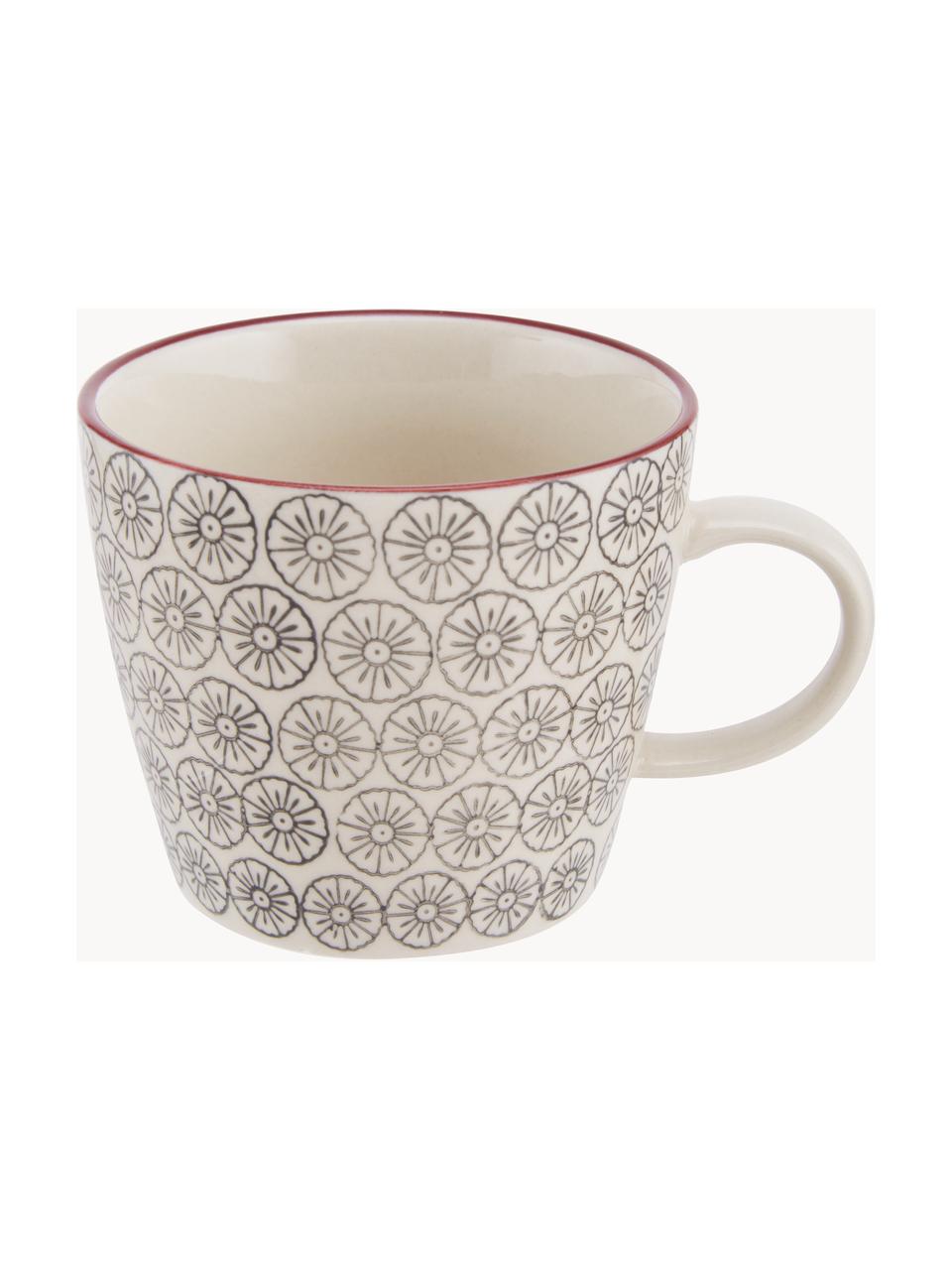 Tasses maison de campagne Karine, 4 élém., Grès cérame, Multicolore, Ø 10 x haut. 8 cm, 300 ml