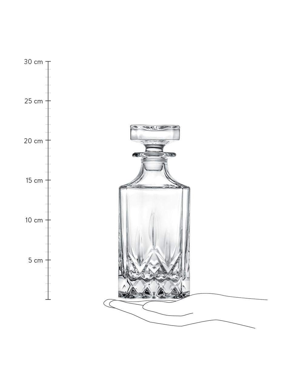 Decantador de cristal con relilve Opera, 750 ml, Cristal, Transparente, Al 22 cm, 750 ml