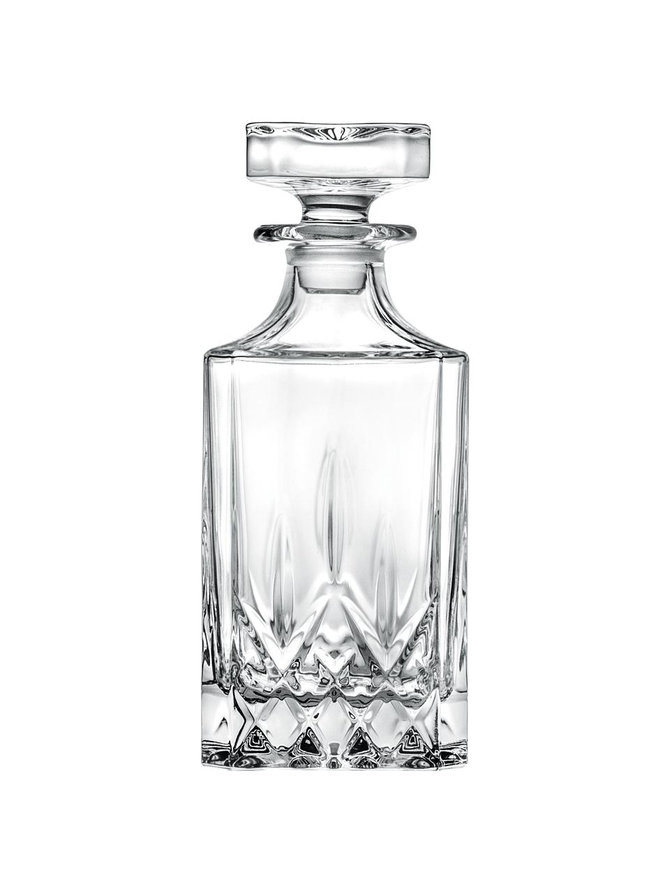 Bottiglia in cristallo con motivo a rilievo Opera, 750 ml, Cristallo, Trasparente, Alt. 22 cm, 750 ml