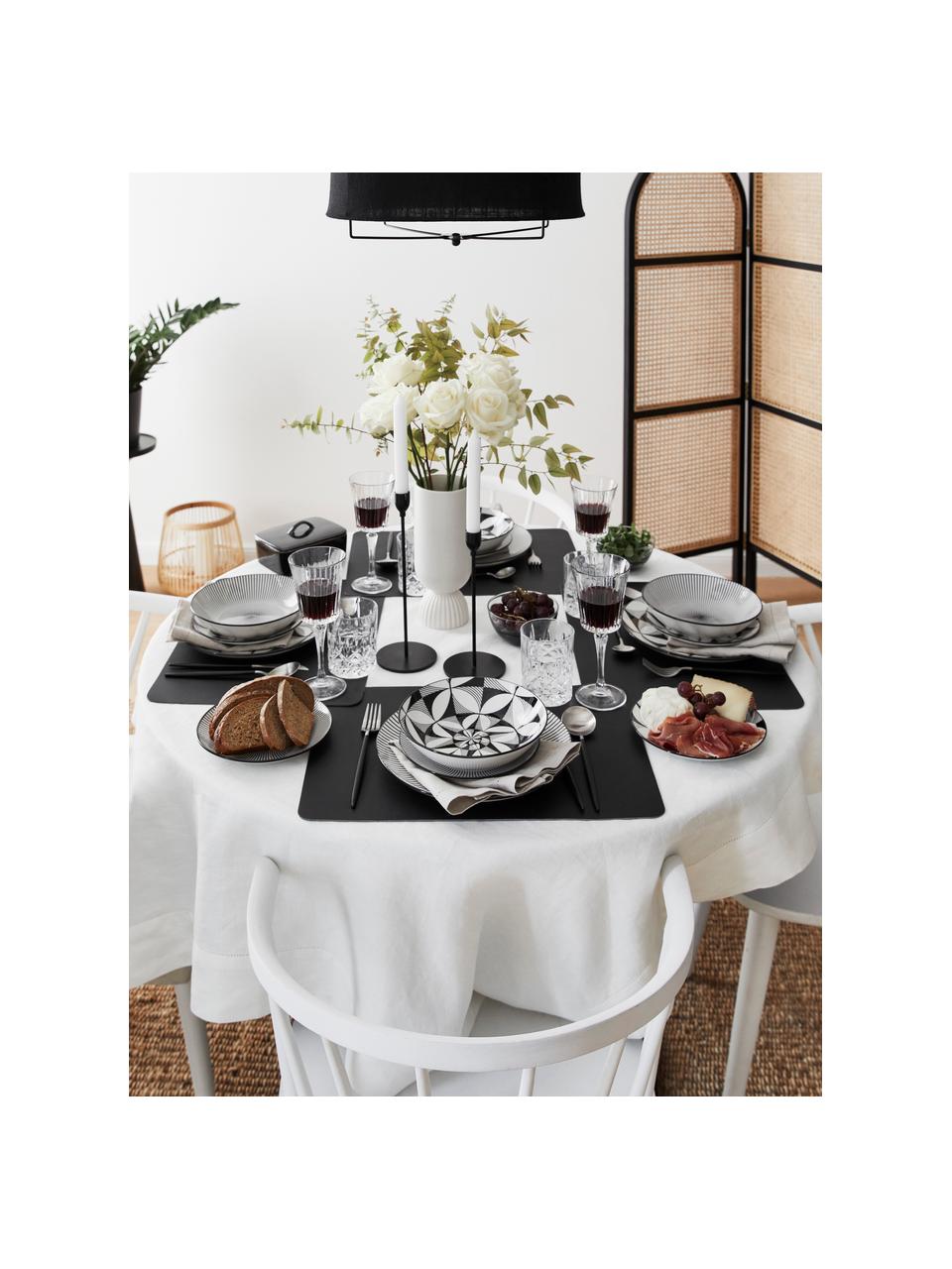 Sets de table en cuir synthétique Pik, 2 pièces, Plastique (PVC), Noir, larg. 33 x long. 46 cm