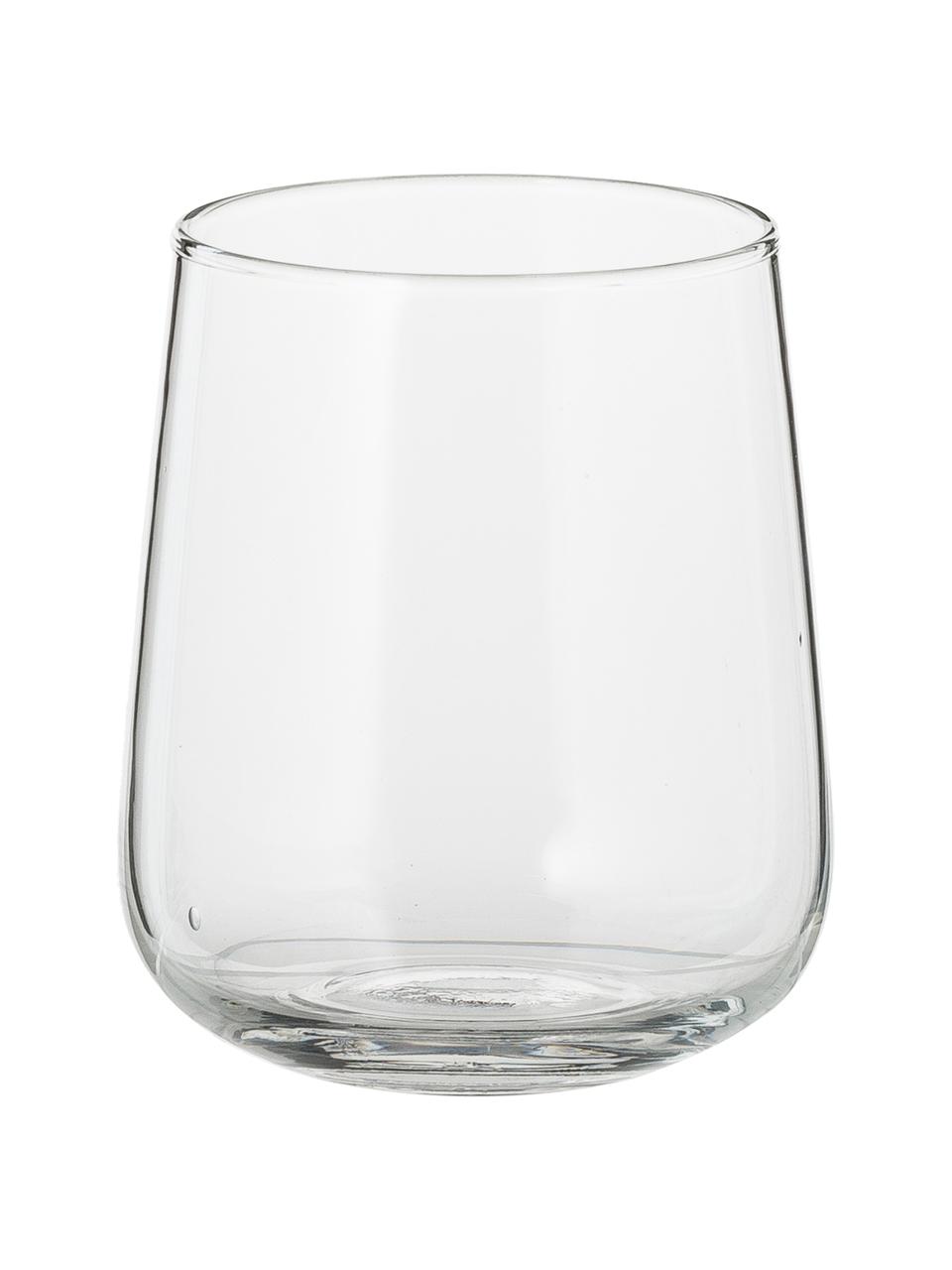 Vasos de vidrio soplado artesanalmente Desiguale, 6 uds., Vidrio soplado artesanalmente, Transparente, Ø 8 x Al 10 cm, 200 ml