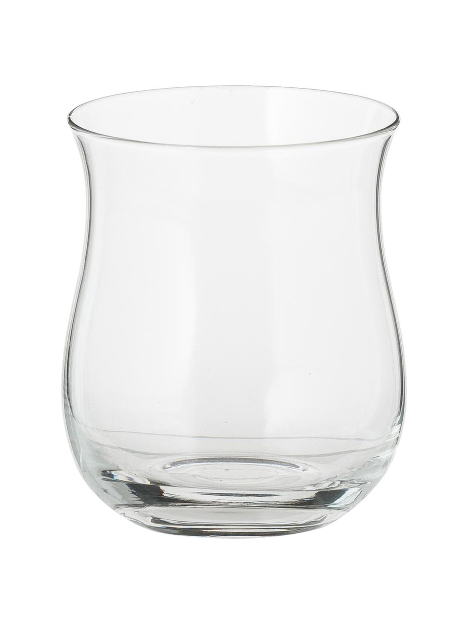 Vasos de vidrio soplado artesanalmente Desiguale, 6 uds., Vidrio soplado artesanalmente, Transparente, Ø 8 x Al 10 cm, 200 ml