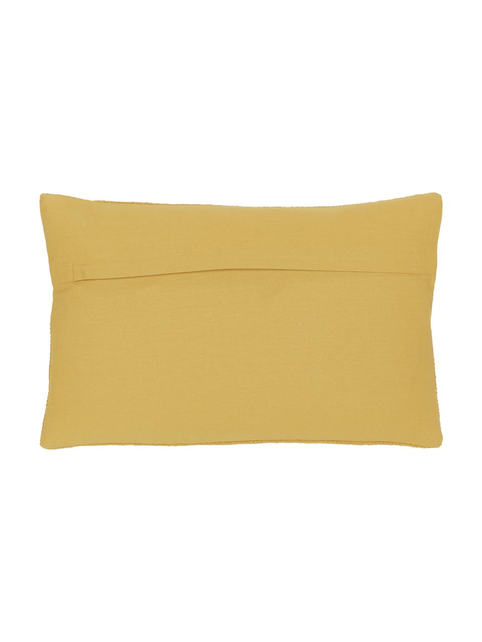 Housse de coussin jaune Penny, 100 % coton, Jaune, larg. 30 x long. 50 cm