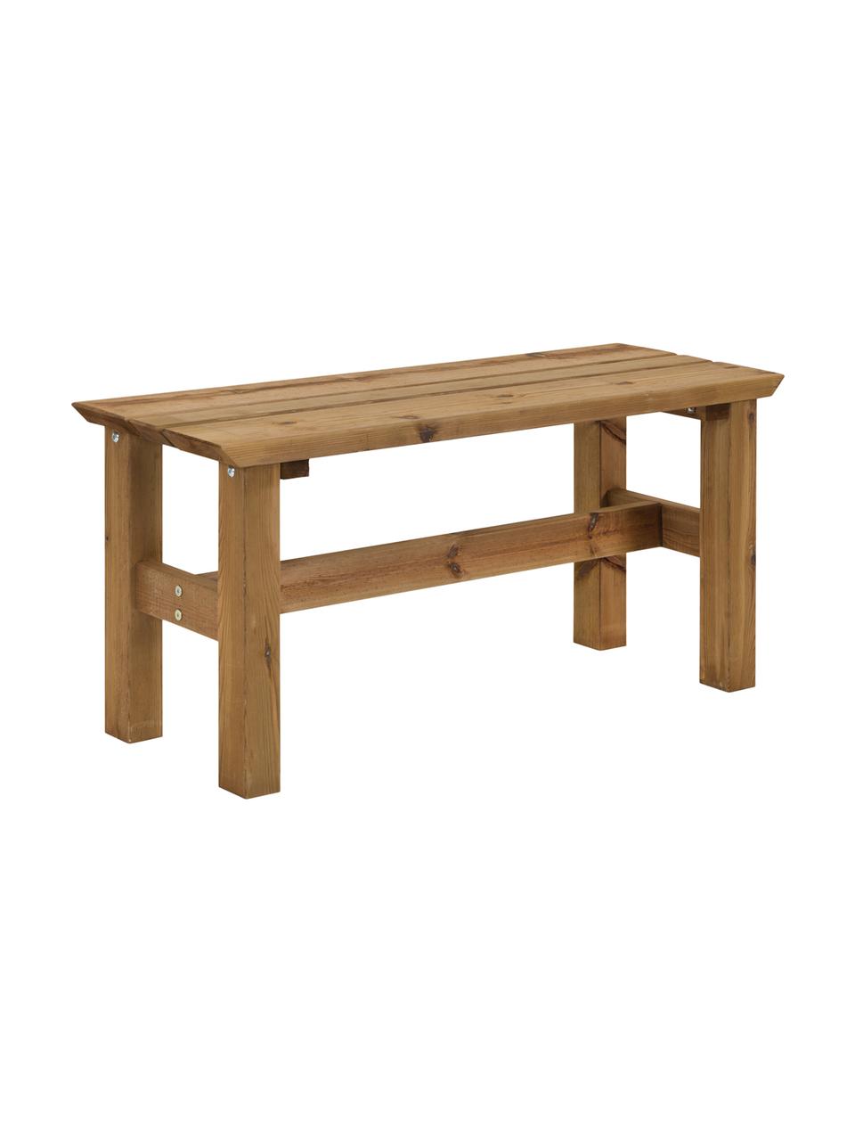 Panchina da giardino Birka, Legno di pino massiccio, impregnato, Legno di pino, Larg. 100 x Alt. 47 cm