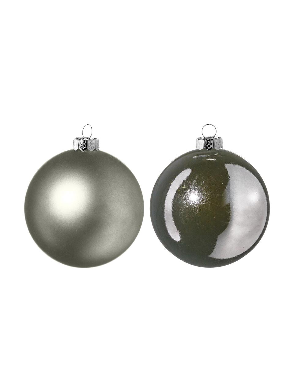 Weihnachtskugel-Set Evergreen, Grau, Ø 8 cm, 6 Stück