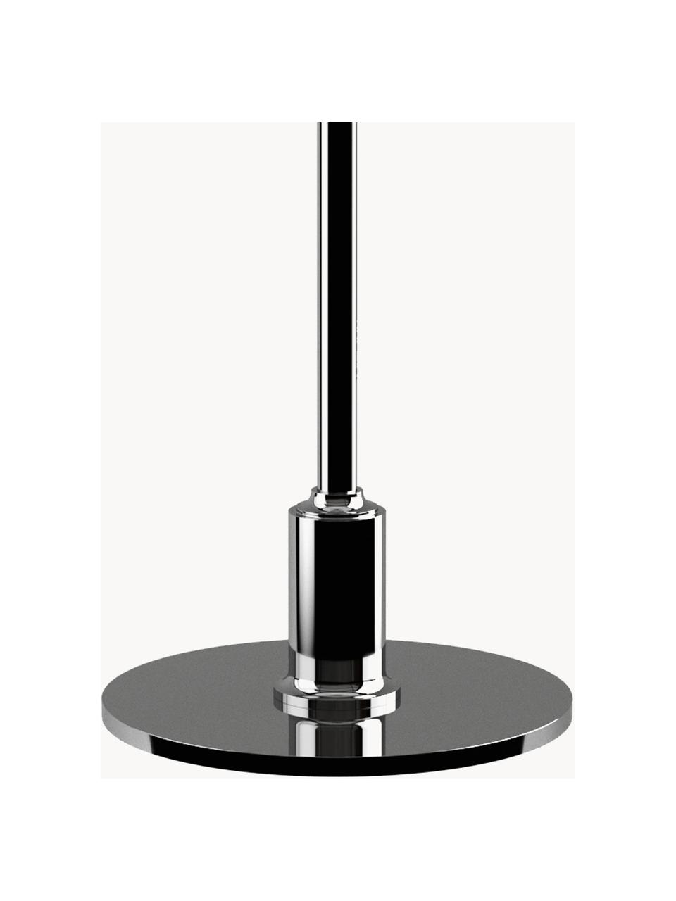 Grosse Tischlampe PH 3½-2½, mundgeblasen, Lampenschirm: Opalglas, mundgeblasen, Silberfarben, Weiss, Ø 33 x H 47 cm