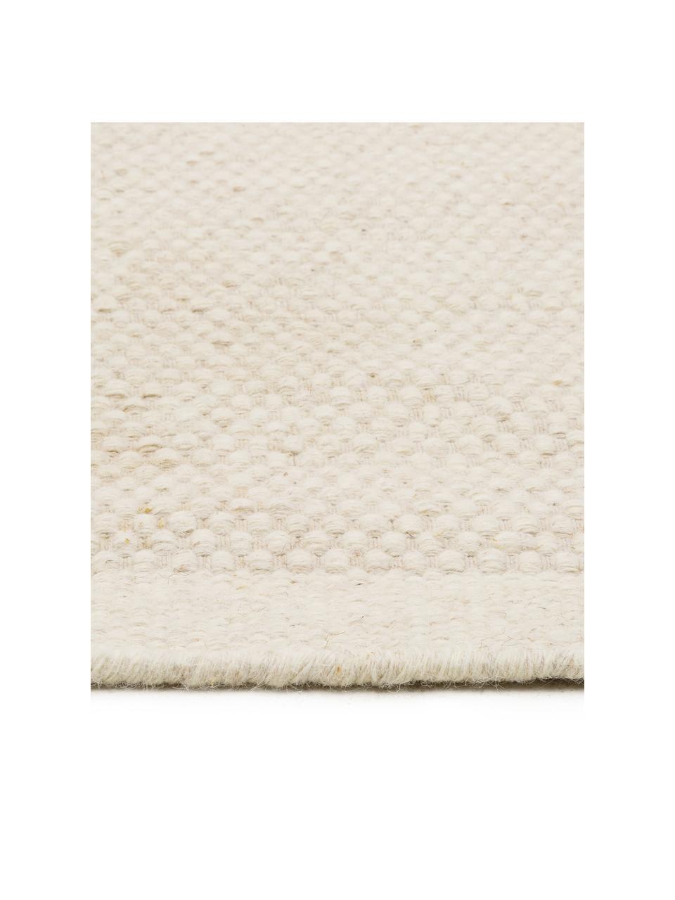 Tappeto in lana tessuto a mano Delight, Retro: cotone, Bianco, Larg. 250 x Lung. 350 cm (taglia XL)