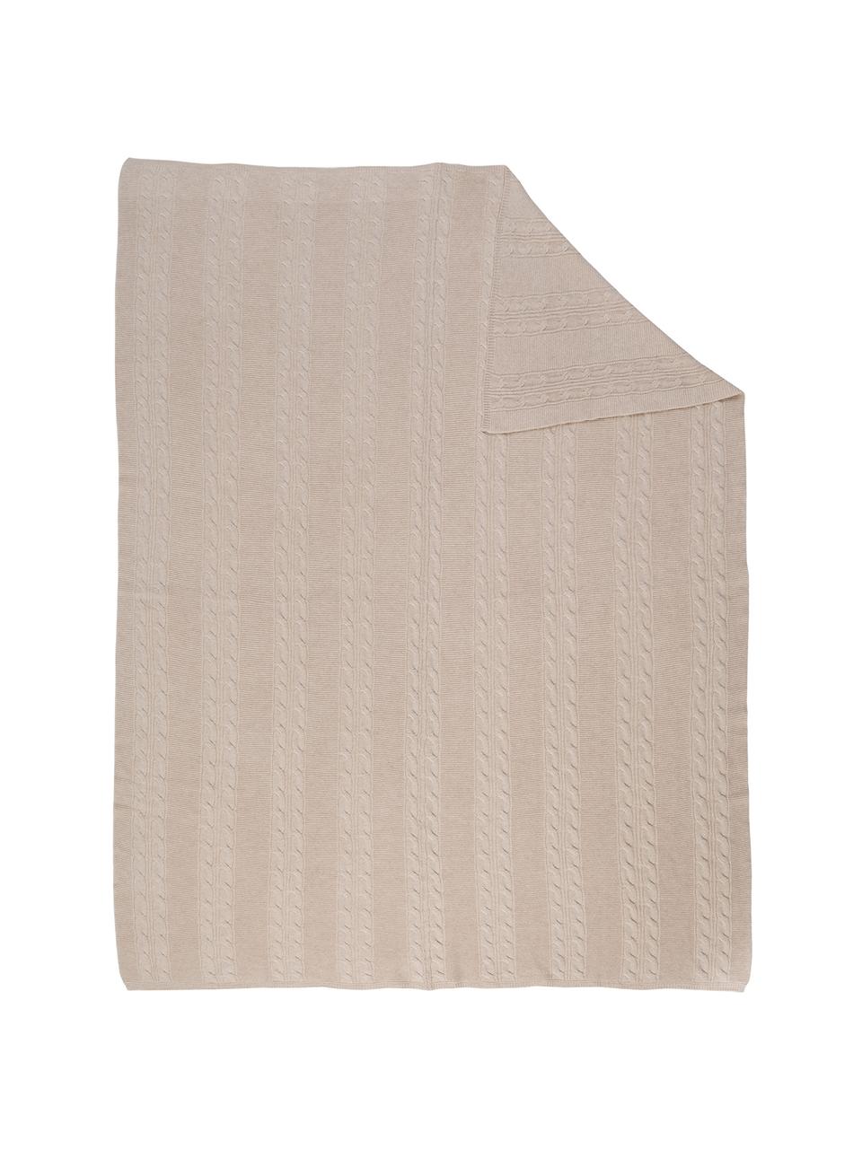 Pled z kaszmiru Leonie, 100% kaszmir
Kaszmir to bardzo miękka, wygodna i ciepła tkanina, Taupe, S 130 x D 170 cm