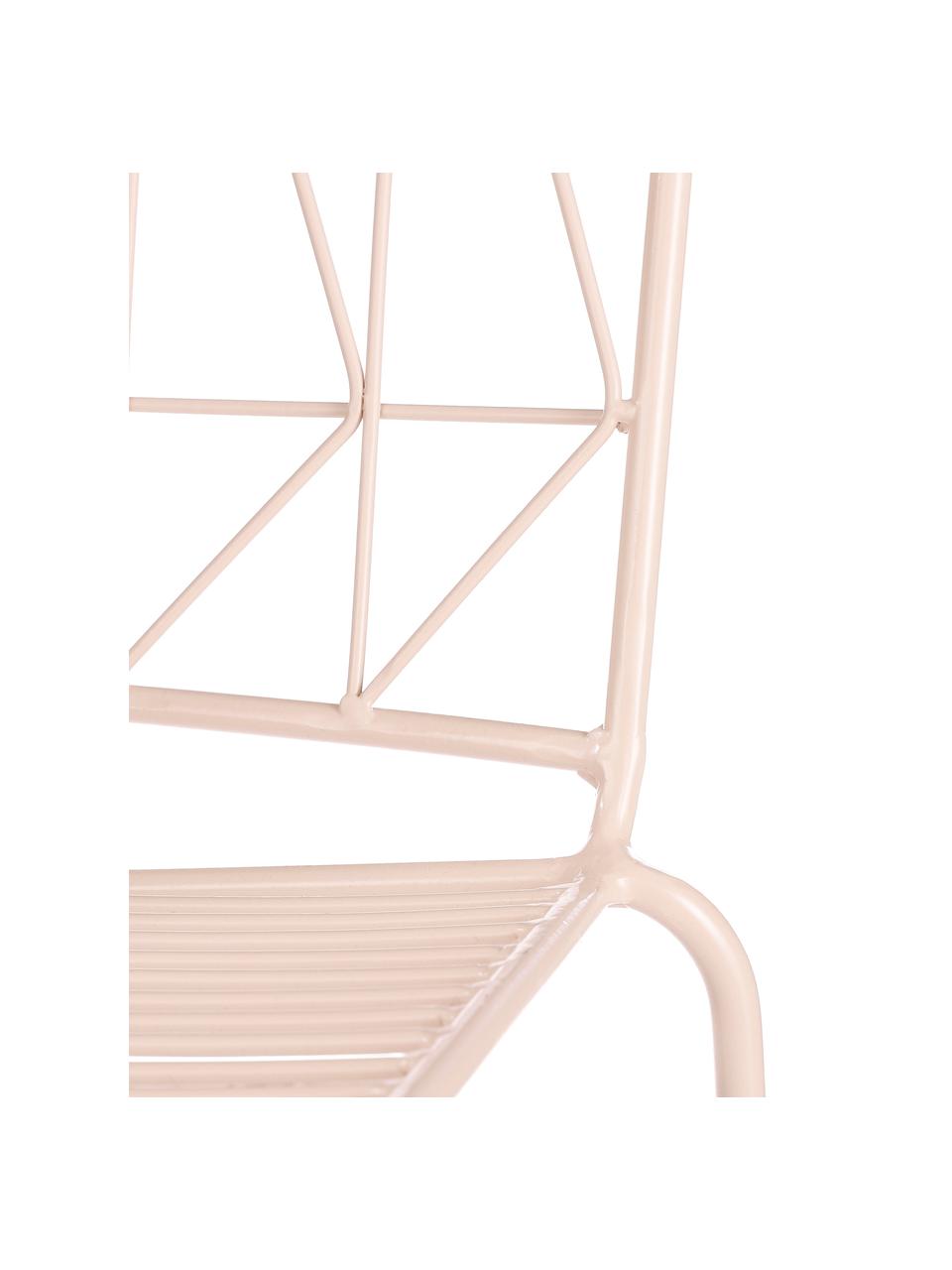 Chaise de balcon en métal Bueno, Rose