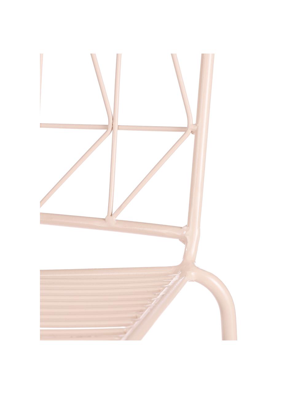 Krzesło balkonowe Bueno, Metal powlekany, Różowy, S 55 x W 77 cm
