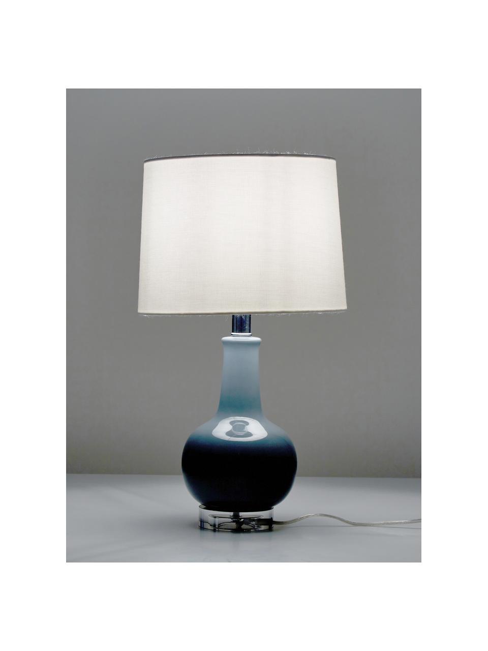 Keramická stolní lampa Brittany, Bílá, šedá, Ø 28 cm, V 48 cm
