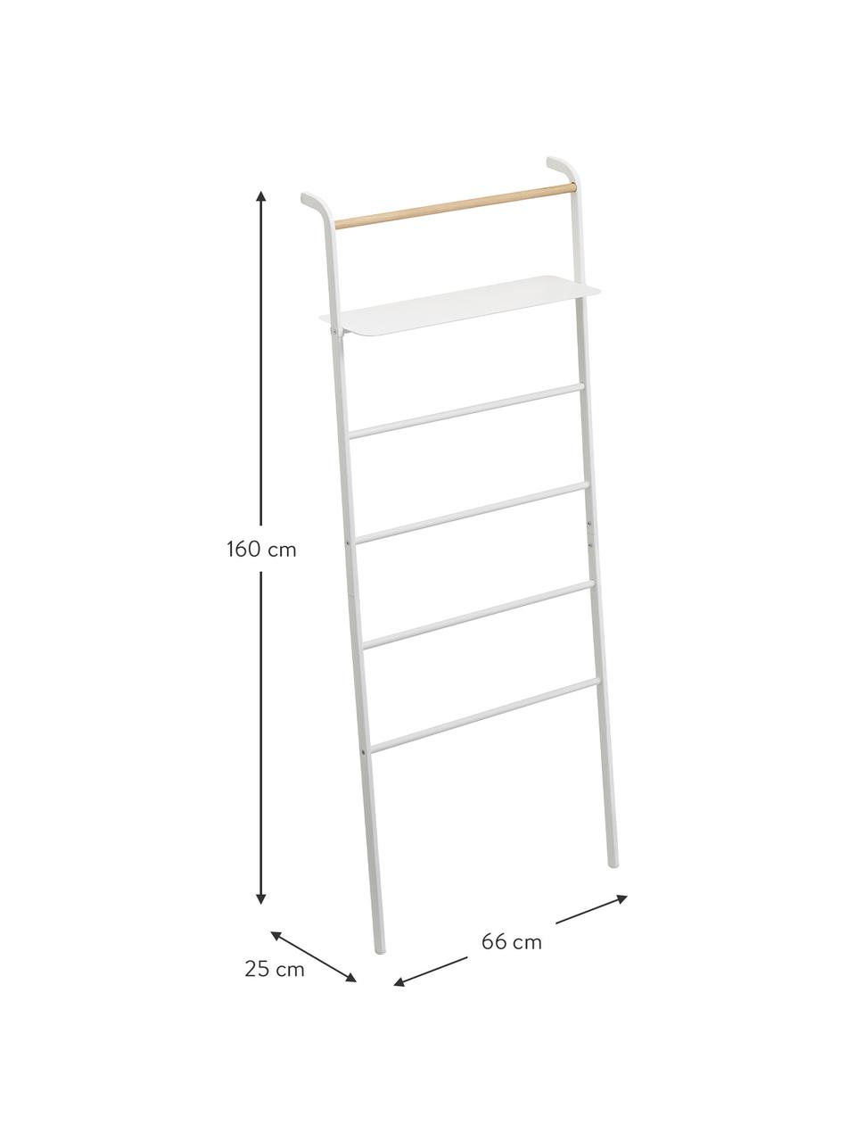 Estantería escalera de metal Lena, Estructura: metal con pintura en polv, Blanco, An 66 x F 160 cm