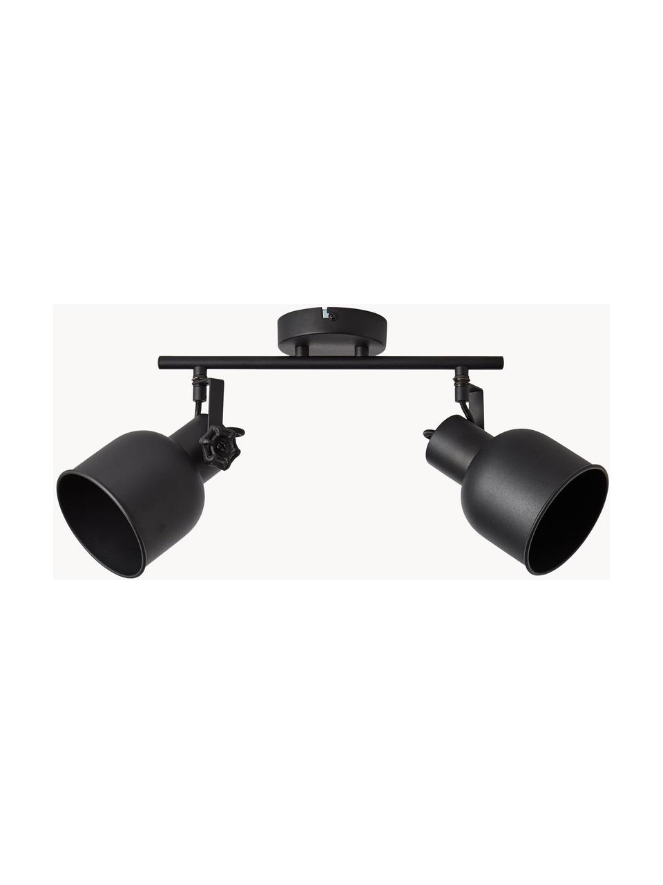 Spot plafond Rolet, Noir, larg. 35 x haut. 18 cm