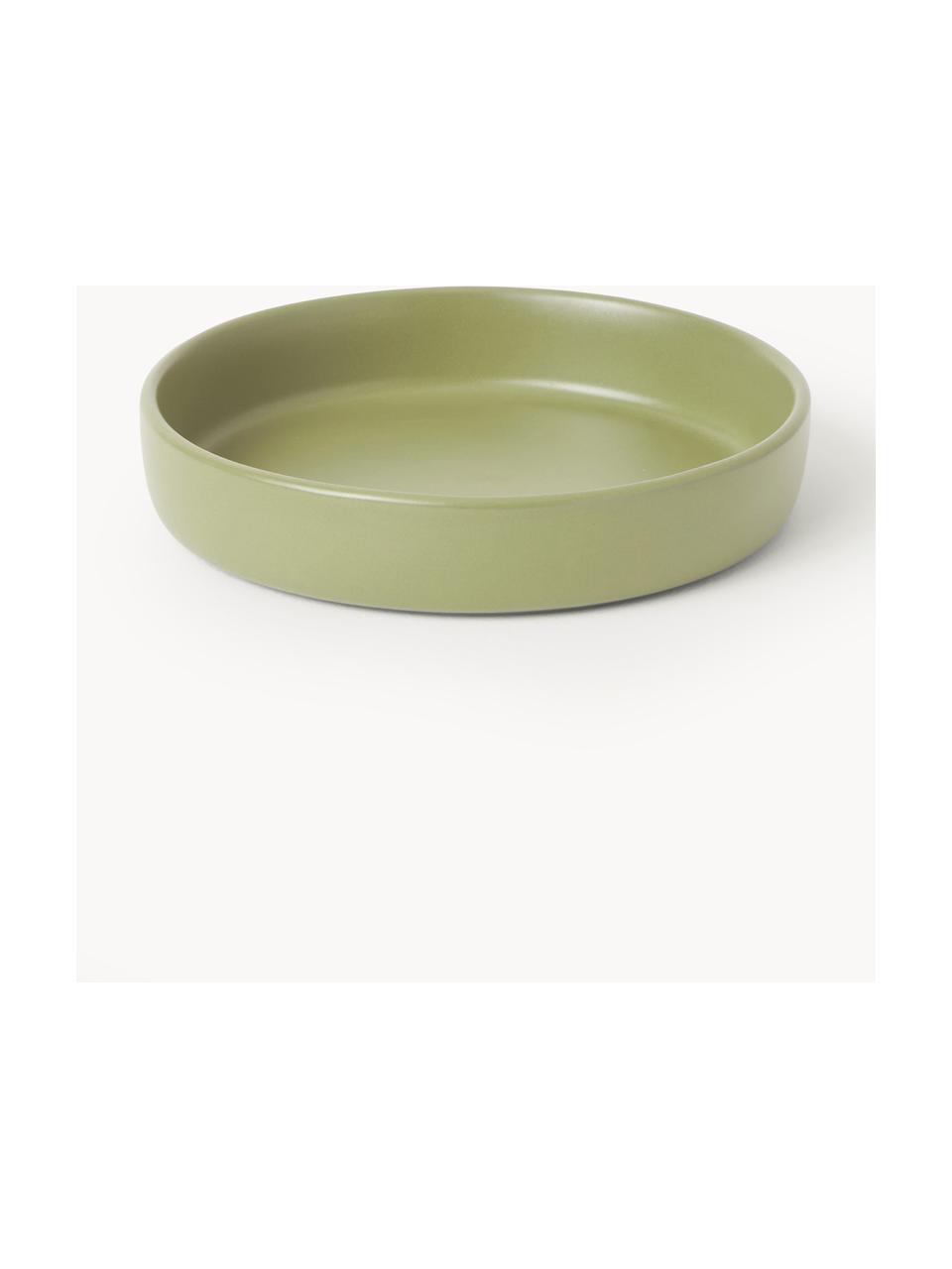 Serviesset Celine, set van 12, Keramiek, Olijfgroen, 4 personen (12-delig)