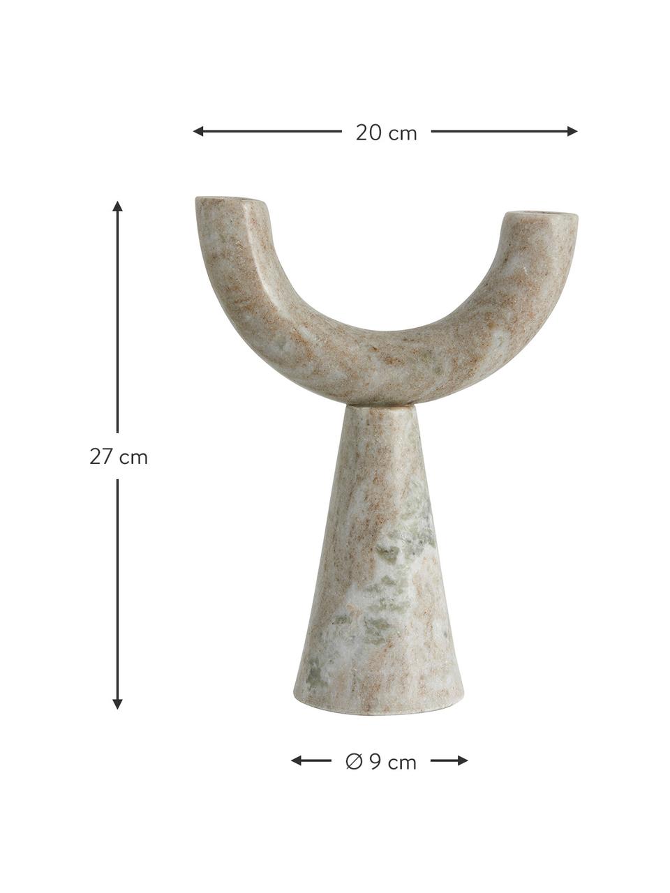Świecznik z marmuru Rif, Marmur, Beżowy, marmurowy, S 20 x W 27 cm