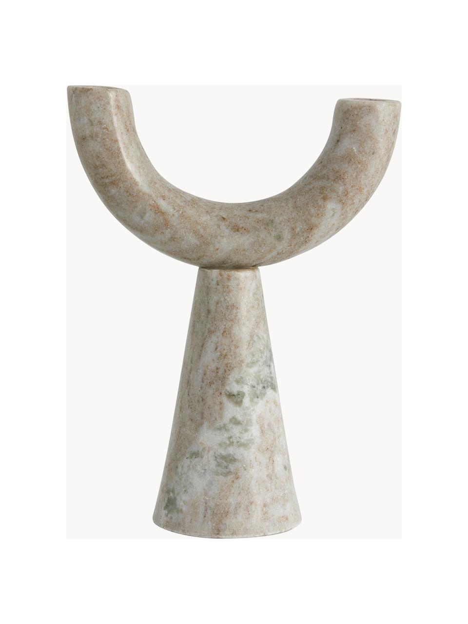 Marmor-Kerzenhalter Rif, Marmor, Beige, marmoriert, B 20 x H 27 cm