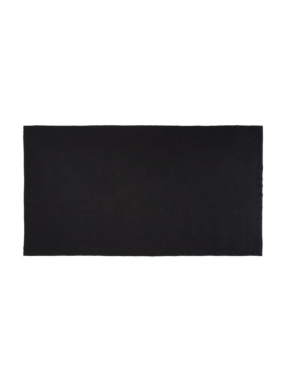 Leinen-Tischdecke Duk in Schwarz, 100 % Leinen, Schwarz, Für 6 - 10 Personen (B 135 x L 250 cm)