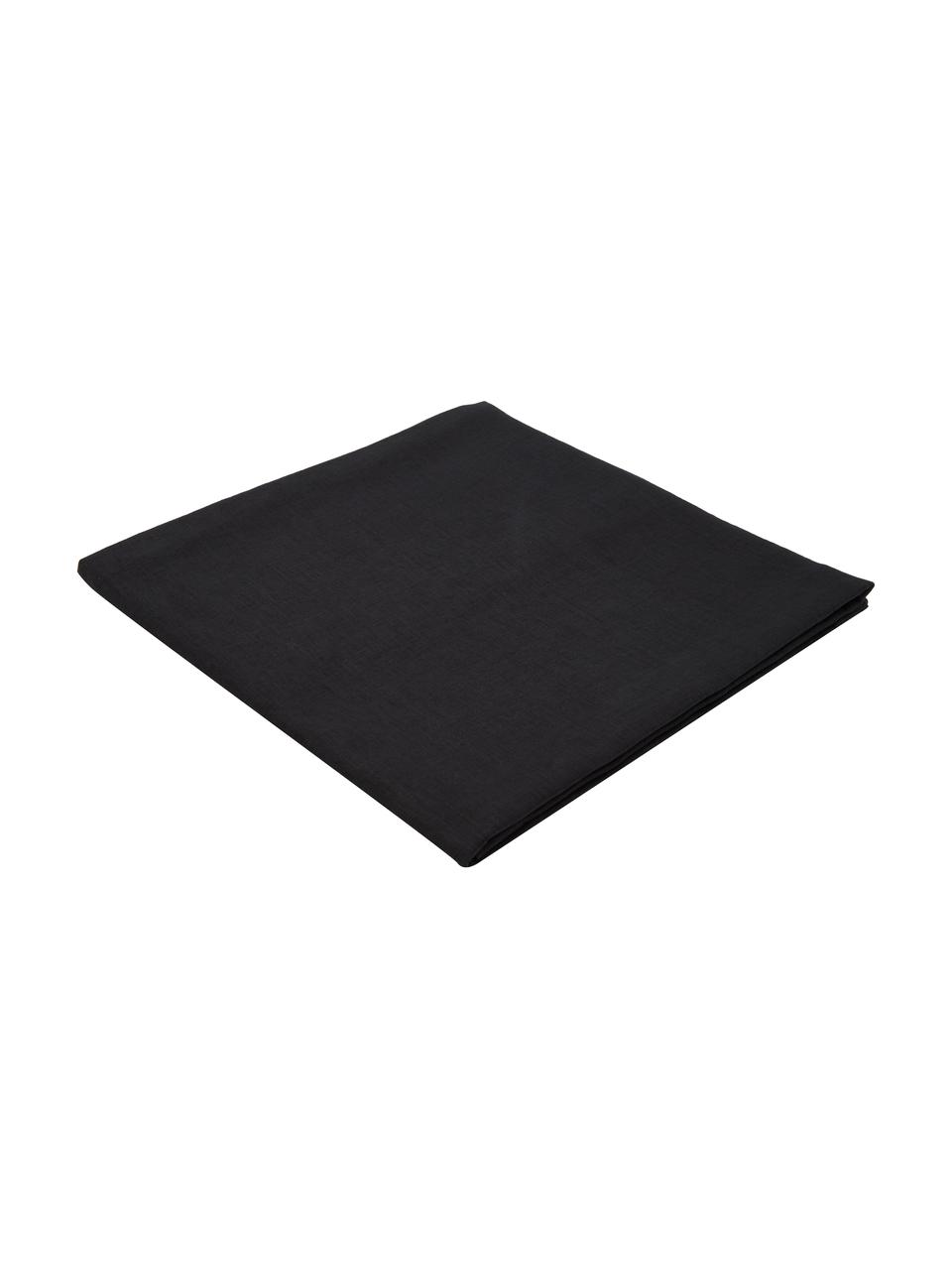 Tovaglia in lino nero Duk, 100% lino, Nero, Per 6 - 10 persone (Larg. 135 x Lung. 250 cm)
