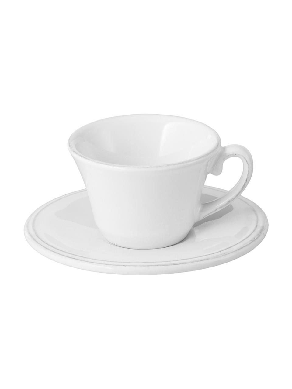 Tasses à espresso avec sous-tasses Constance, 6 pièces, Blanc