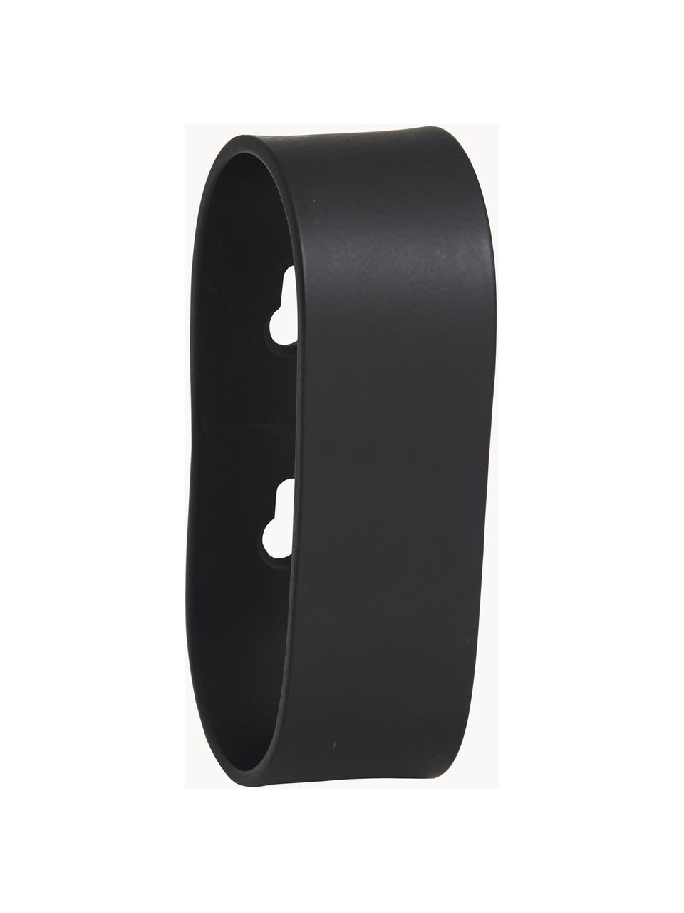 Gancho de pared Sotra, Metal recubierto, Negro, An 3 x Al 11 cm