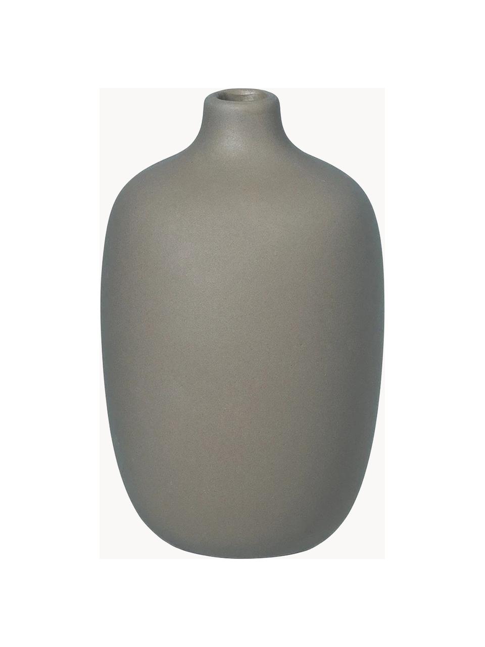 Design-Vase Ceola, H 13 cm, Keramik, Greige, Ø 8 x H 13 cm