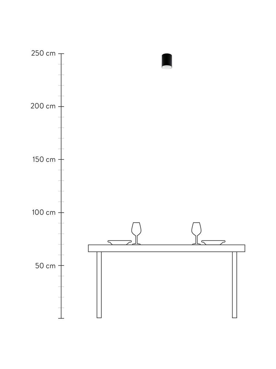 LED-Deckenspot Marty Schwarz-Weiß, Lampenschirm: Metall, pulverbeschichtet, Schwarz,Weiß, Ø 10 x H 12 cm