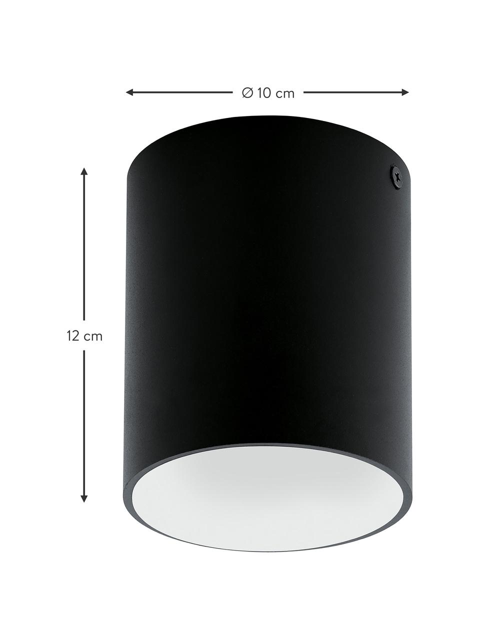 Foco LED Marty, Pantalla: metal con pintura en polv, Negro, blanco, Ø 10 x Al 12 cm