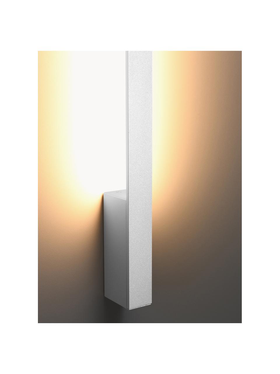 Aplique artesanal grande LED Riset, Metal recubierto, Blanco, F 7 x Al 120 cm