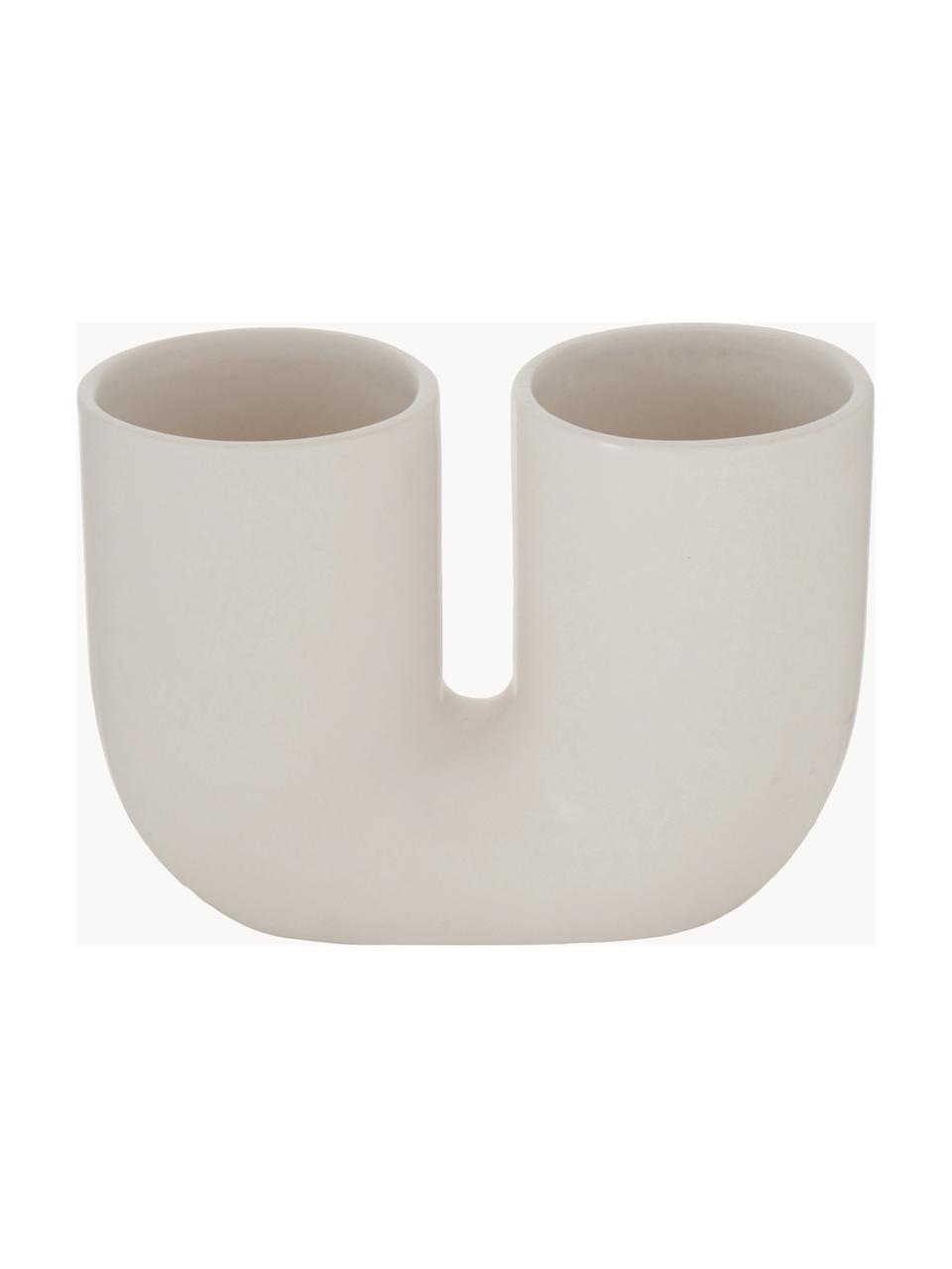 Vases design en grès cérame artisanaux Filicio, 2 élém., Grès cérame, Blanc, Lot de différentes tailles