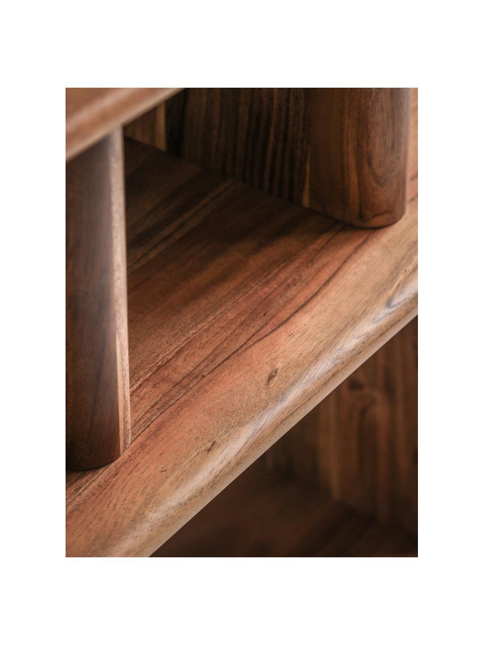 Scaffale in legno di acacia Borden, Legno di acacia, Legno di acacia, Larg. 150 x Alt. 117 cm