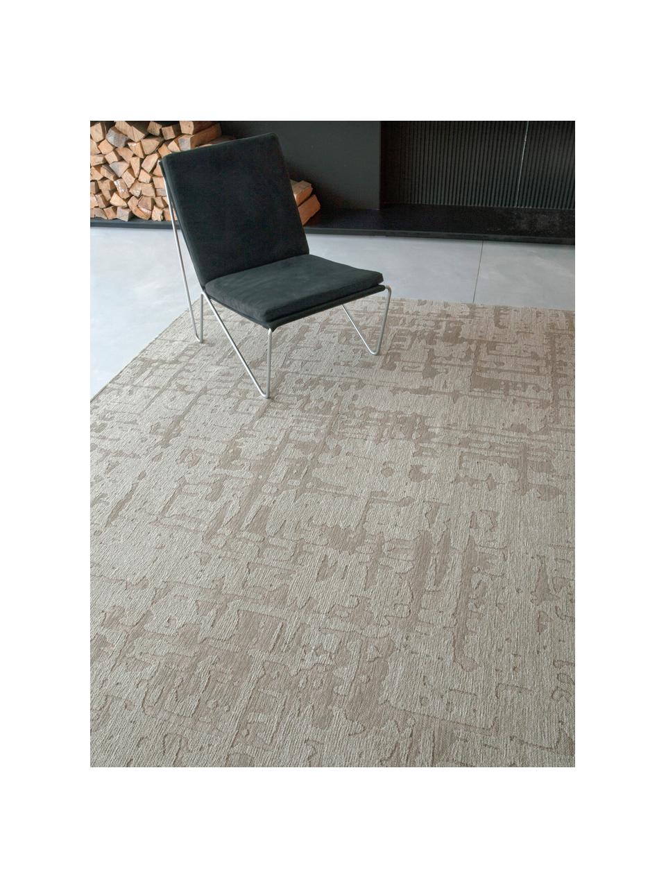 Tapis avec surface texturée Perriers, 100 % polyester, Beige clair, larg. 80 x long. 150 cm (taille XS)