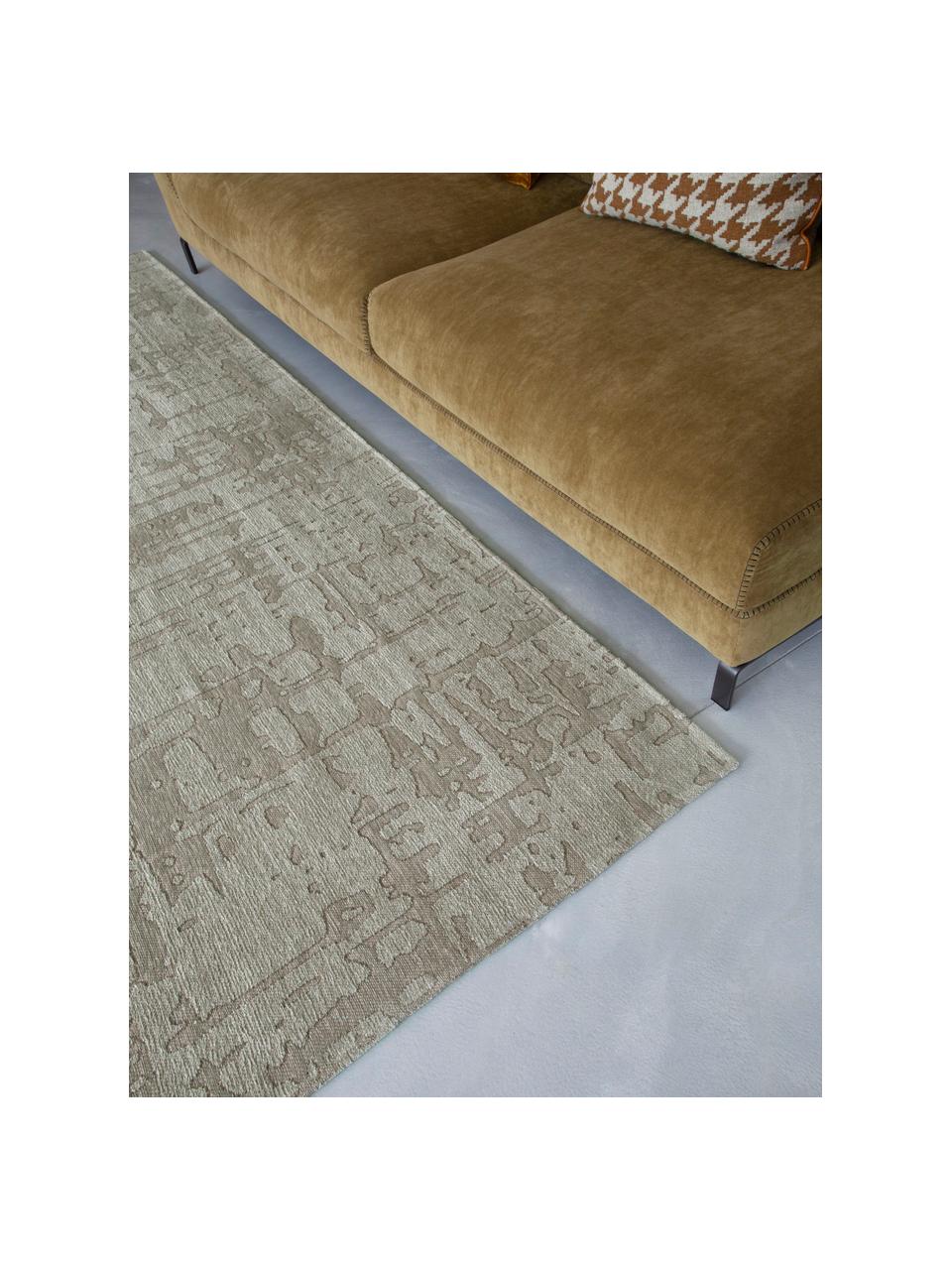 Tapis avec surface texturée Perriers, 100 % polyester, Beige clair, larg. 80 x long. 150 cm (taille XS)