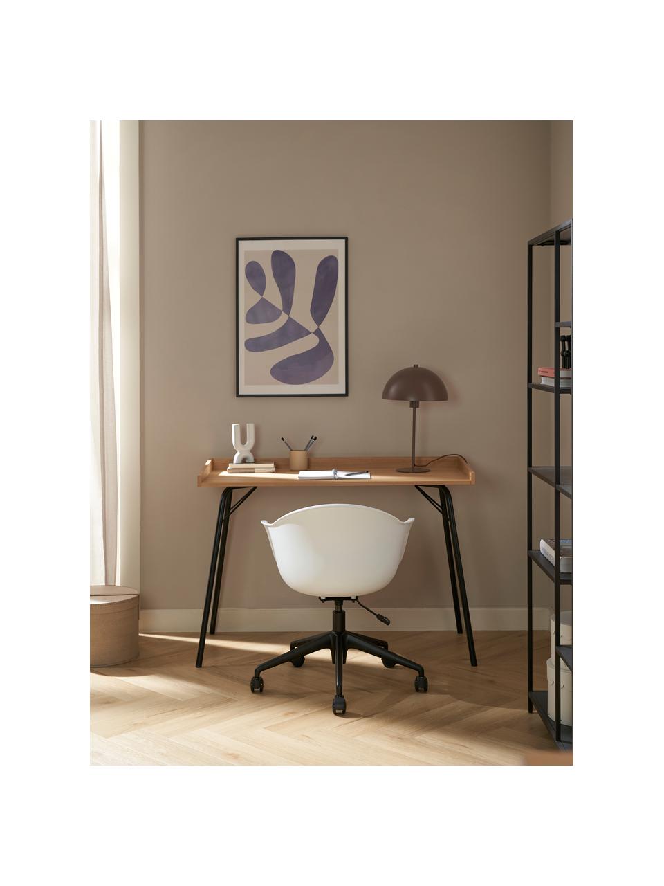 Silla de oficina Claire, Asiento: 65% polipropileno, 35% fi, Patas: metal con pintura en polv, Ruedas: plástico, Blanco, An 66 x F 60 cm
