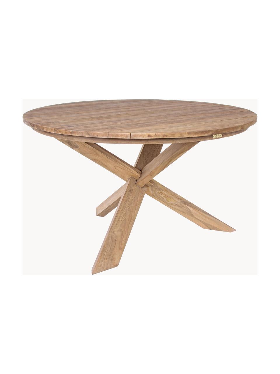 Mesa de comedor redonda Rift, tablero de madera de teca reciclada, Teca reciclada y certificado FSC, Teca reciclada, Ø 135 x Al 76 cm