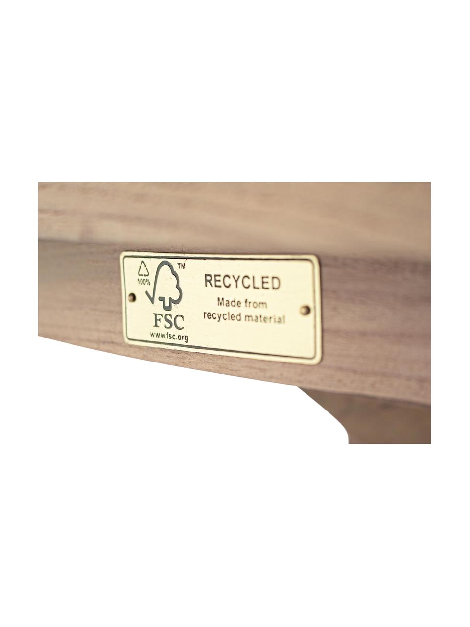 Mesa de comedor redonda Rift, tablero de madera de teca reciclada, Teca reciclada y certificado FSC, Teca reciclada, Ø 135 x Al 76 cm