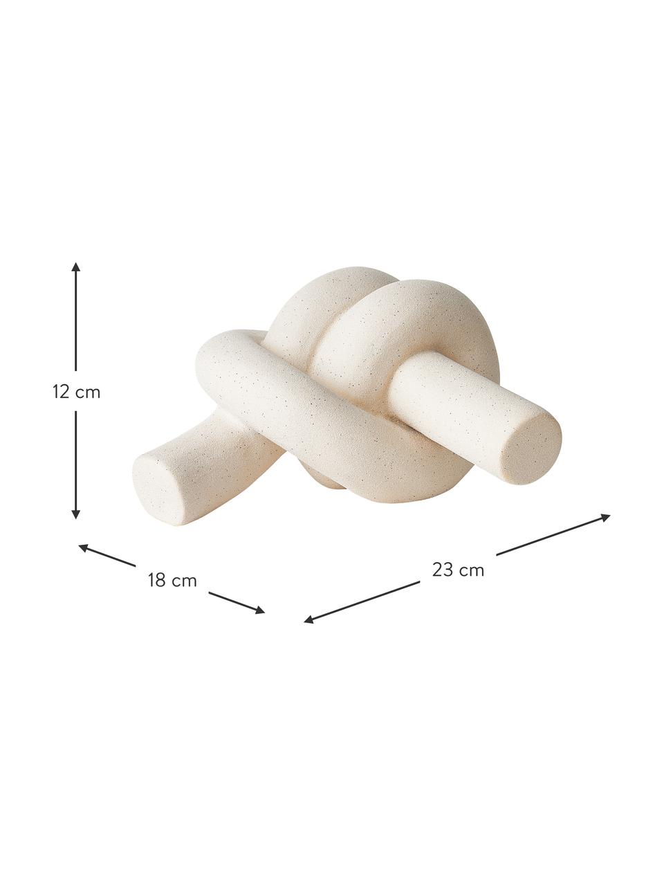 Handgemachtes Deko-Objekt Nodo, Steingut, Beige, B 23 cm, H 12 cm