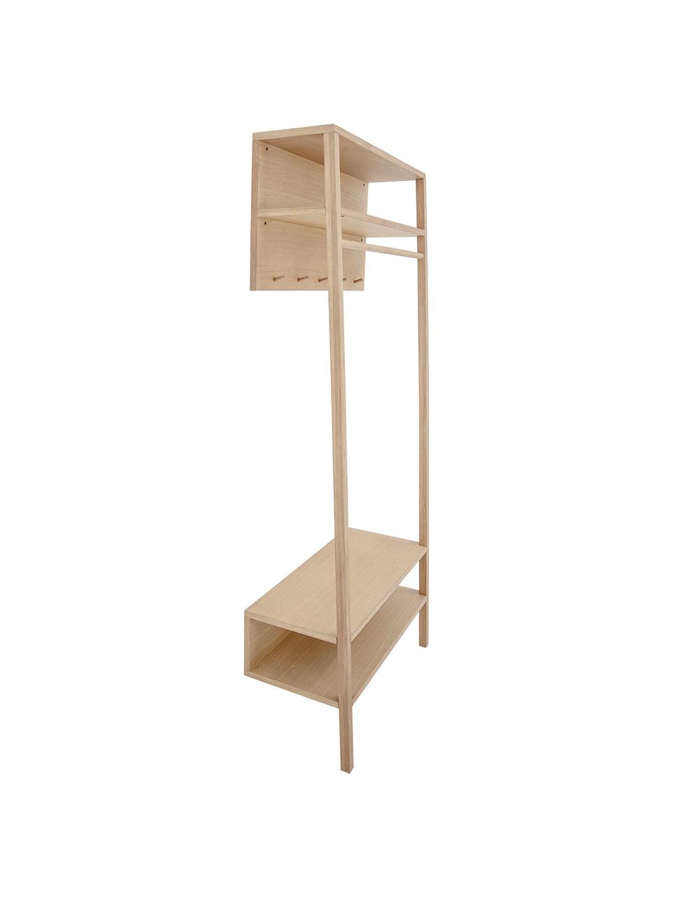 Garderobe Sambre aus Eichenholz, Eichenholz, Beige, B 80 x H 180 cm