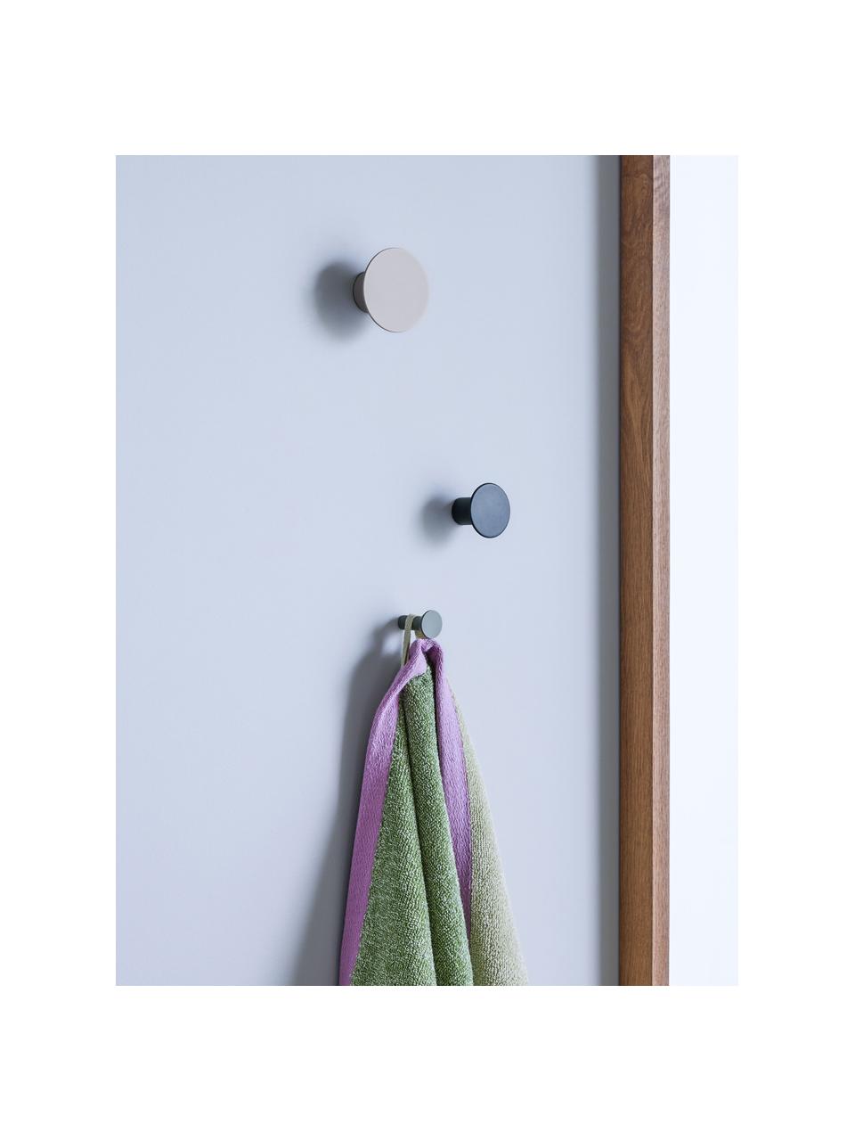 Set 3 ganci appendiabiti in metallo Spot, Metallo rivestito, Grigio, nero, beige, Set in varie misure