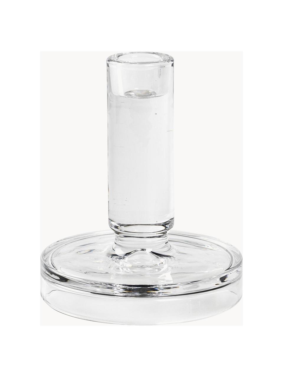 Kerzenhalter Petra aus Glas, verschiedene Grössen, Glas, Transparent, Ø 12 x H 14 cm