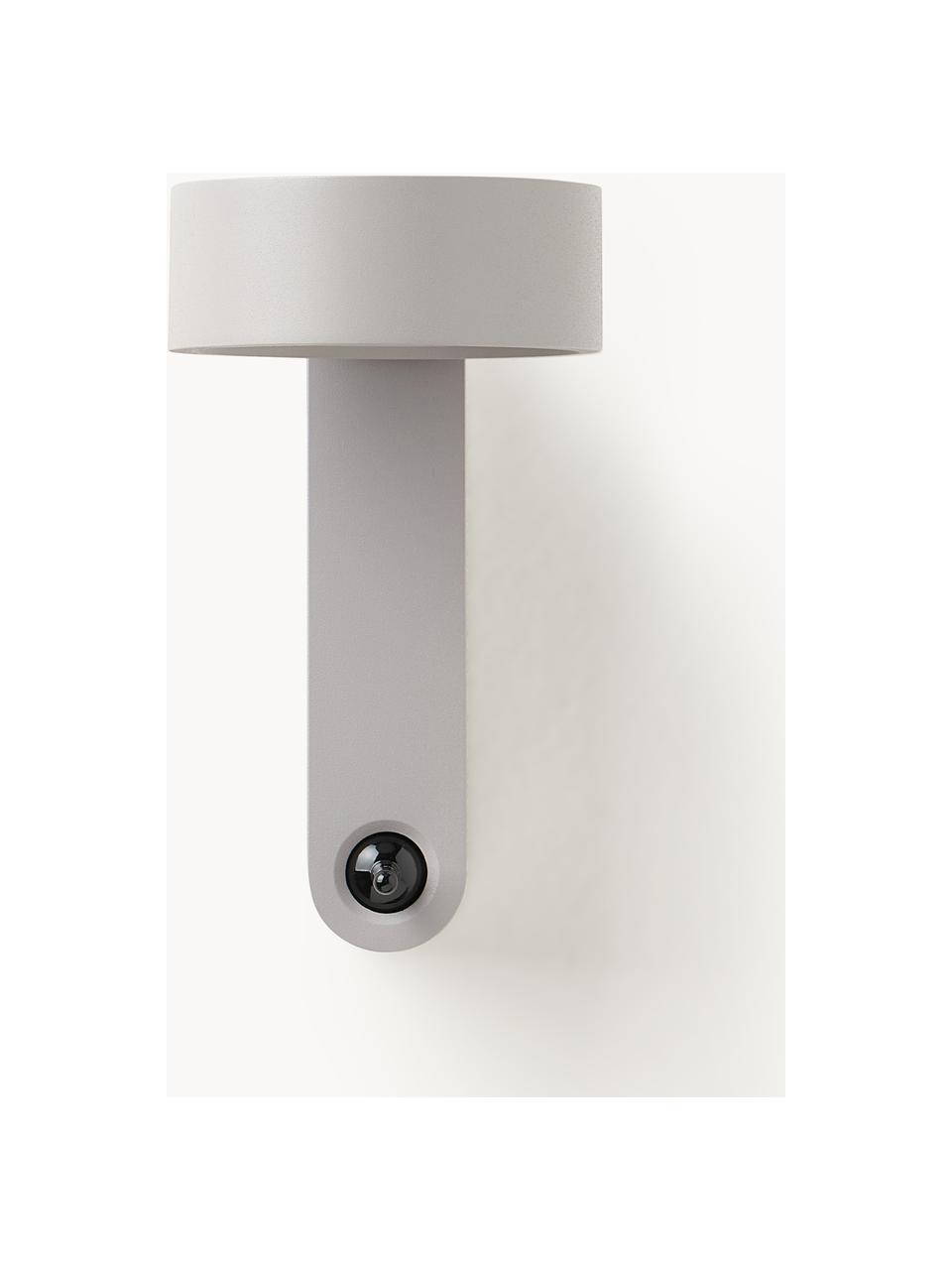 Kleine LED wandlamp Toggle met verstelbare lampenkap, Gelakt aluminium, Donkergrijs, mat, B 10 x H 17 cm